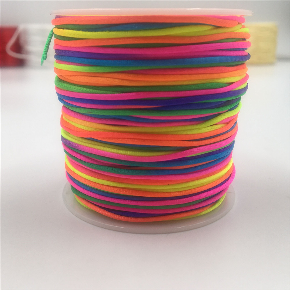 Ribbon Wired Satin - 1MM 50 Mét Cầu Vồng Macrame