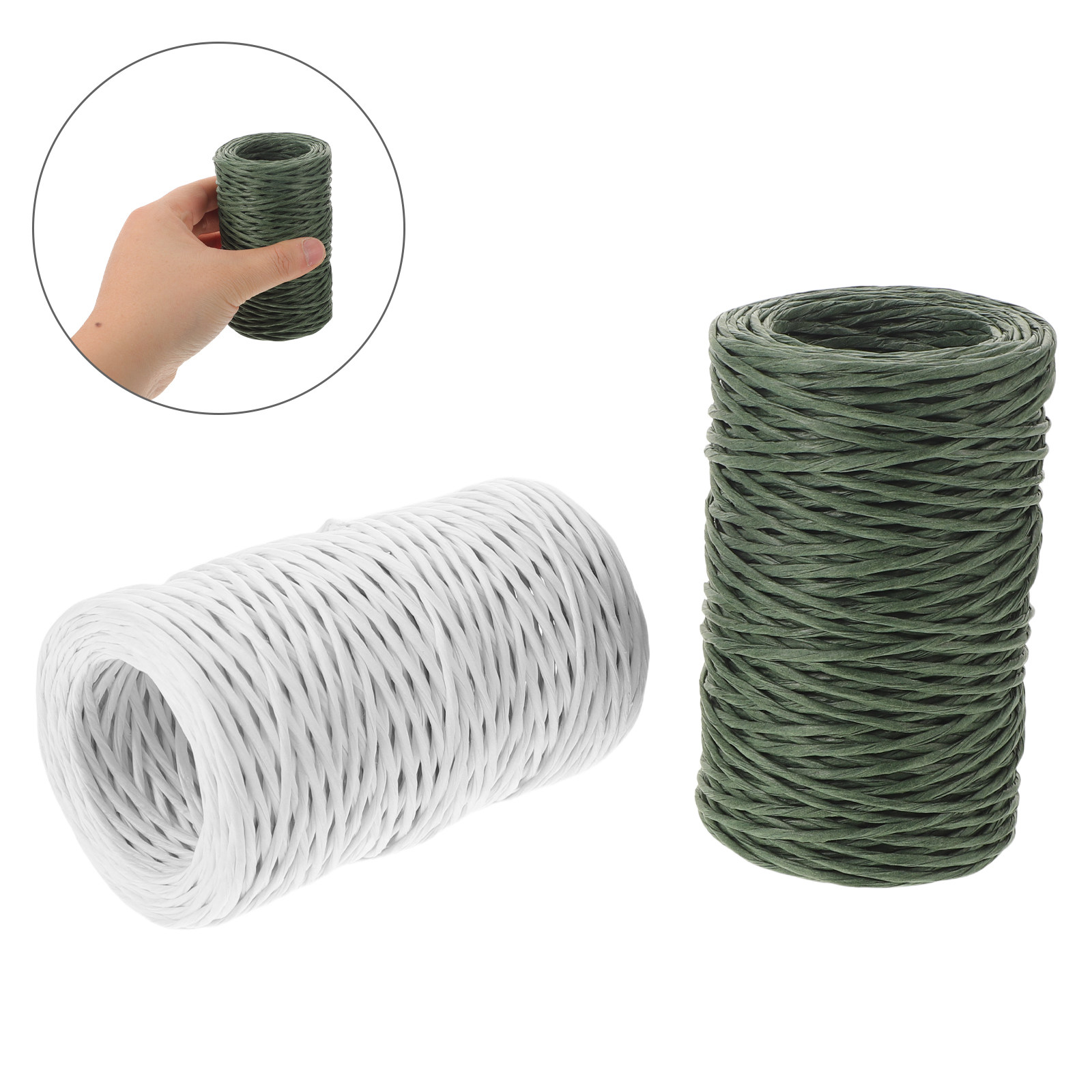 Florist Supply Paper - 2 Rolls Paper Covered Florist Wire