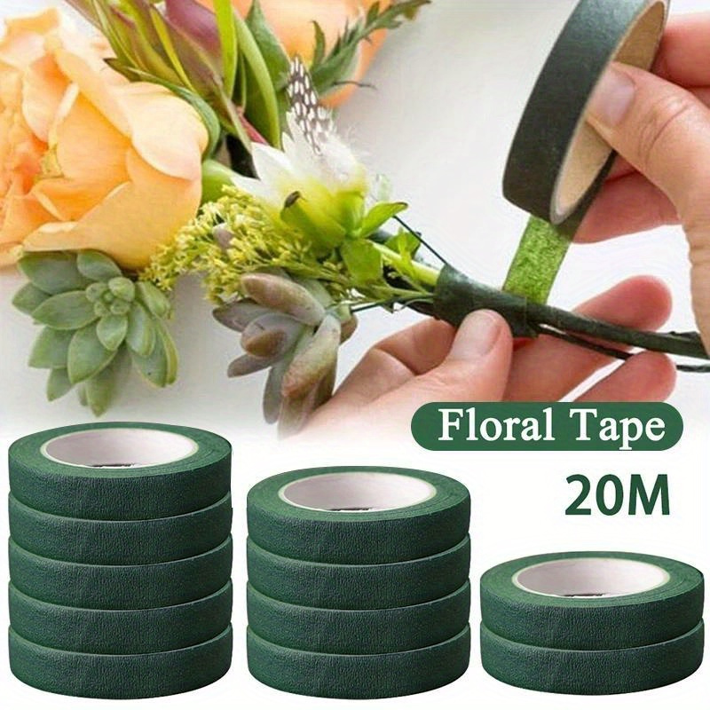 Florist Supply Paper - Floriculture Tape Self-adhesive Bouquet Floral Stem