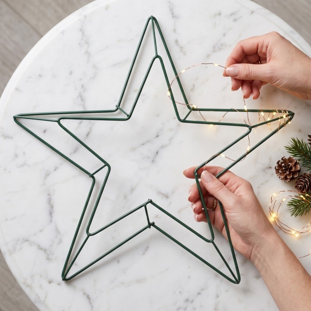 Personalizable Metal Wire Star - đánh giá và giá Wreath Form Wire
