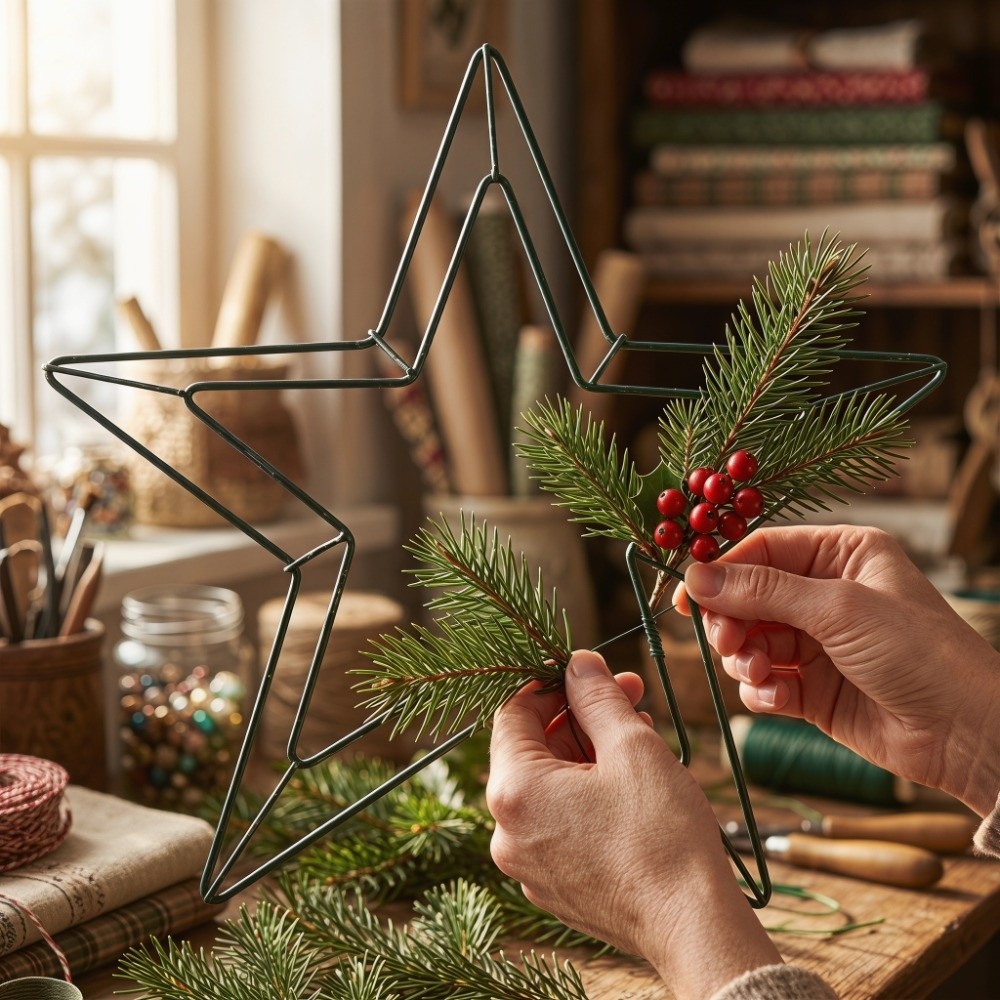 Personalizable Metal Wire Star - đánh giá và giá Wreath Form Wire
