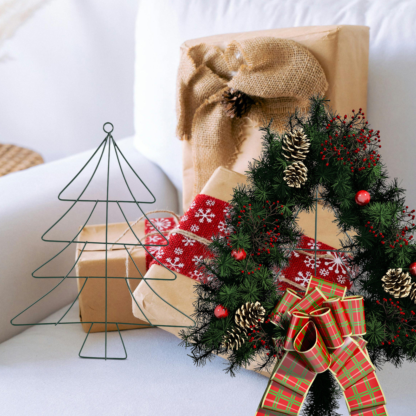 Christmas Tree Shaped Metal Wr - đánh giá và giá Wreath Form Wire
