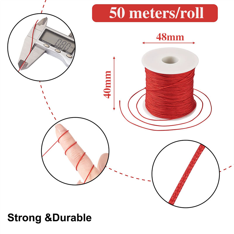 50M/roll 0.8mm Nylon Thread Co - đánh giá và giá Ribbon Wired Satin
