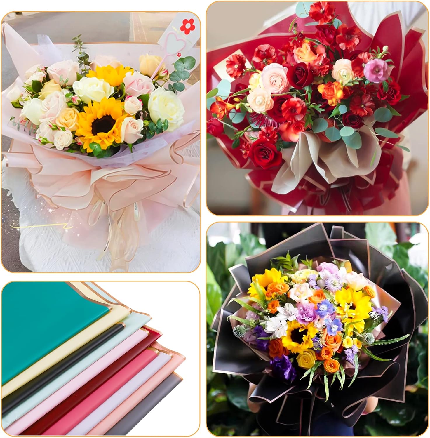 10 Sheets 8colors Flower Bouqu - đánh giá và giá Florist Supply Paper