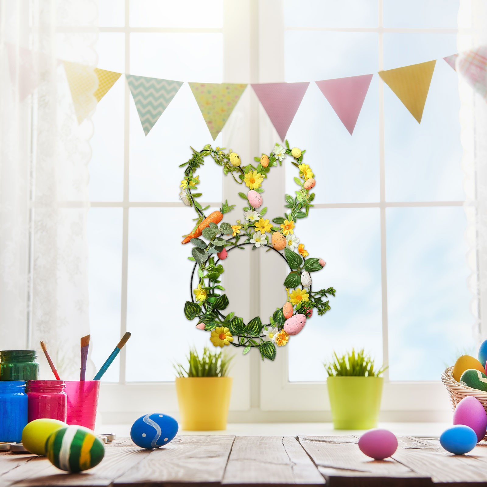 Easter Bunny Shaped Wire Wreat - đánh giá và giá Wreath Form Wire
