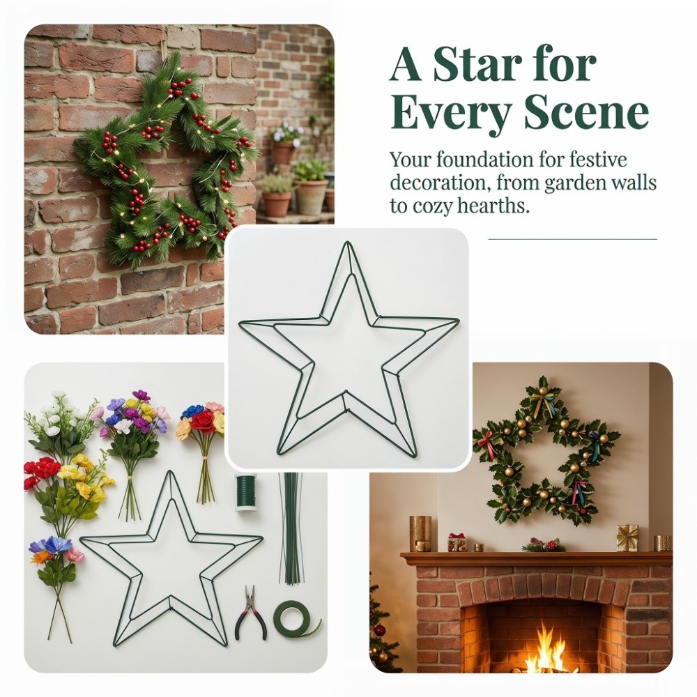Personalizable Metal Wire Star - đánh giá và giá Wreath Form Wire