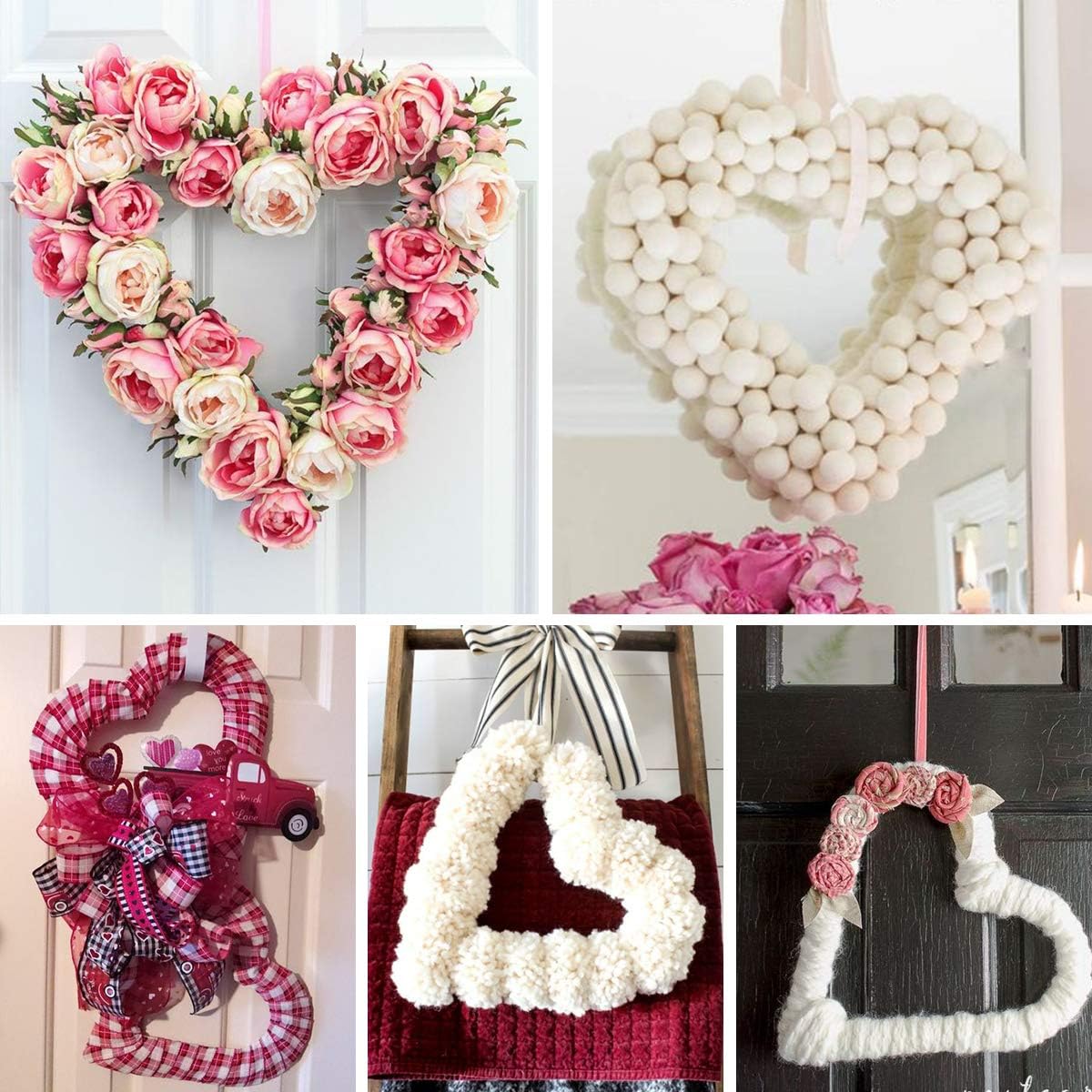 3 Pack Premium Metal Heart  Fo - đánh giá và giá Wreath Form Wire