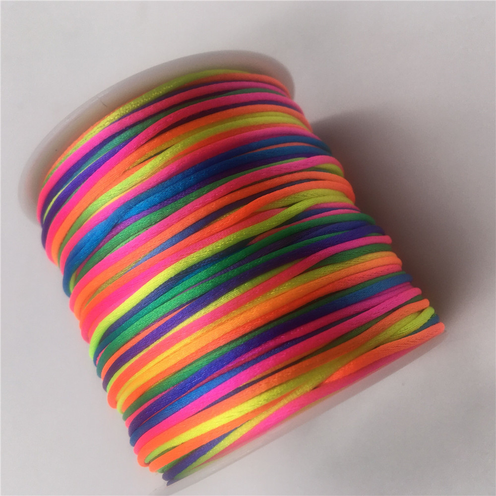 1MM 50 Mét Cầu Vồng Macrame Dâ - đánh giá và giá Ribbon Wired Satin