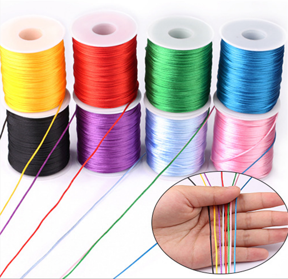 1mm Rope  50meters/roll Satin  - đánh giá và giá Ribbon Wired Satin