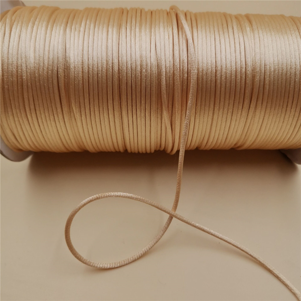 2mm Khaki Satin Cord Thread Ma - đánh giá và giá Ribbon Wired Satin