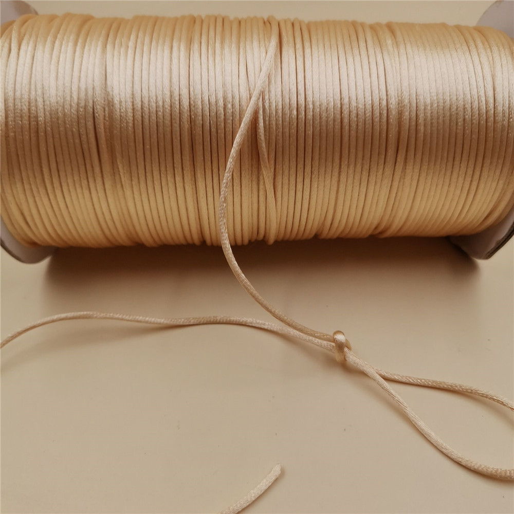2mm Khaki Satin Cord Thread Ma - đánh giá và giá Ribbon Wired Satin