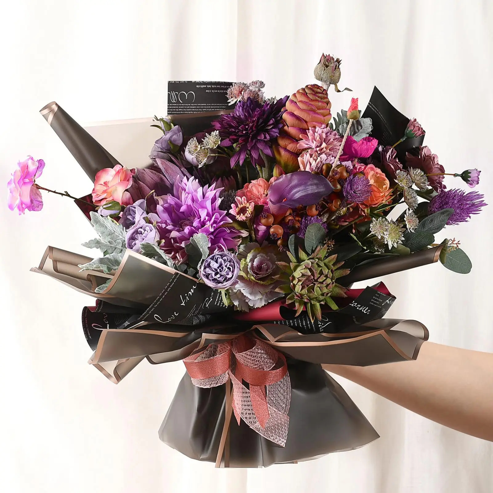 20 Sheets Black Flower Wrappin - đánh giá và giá Florist Supply Paper
