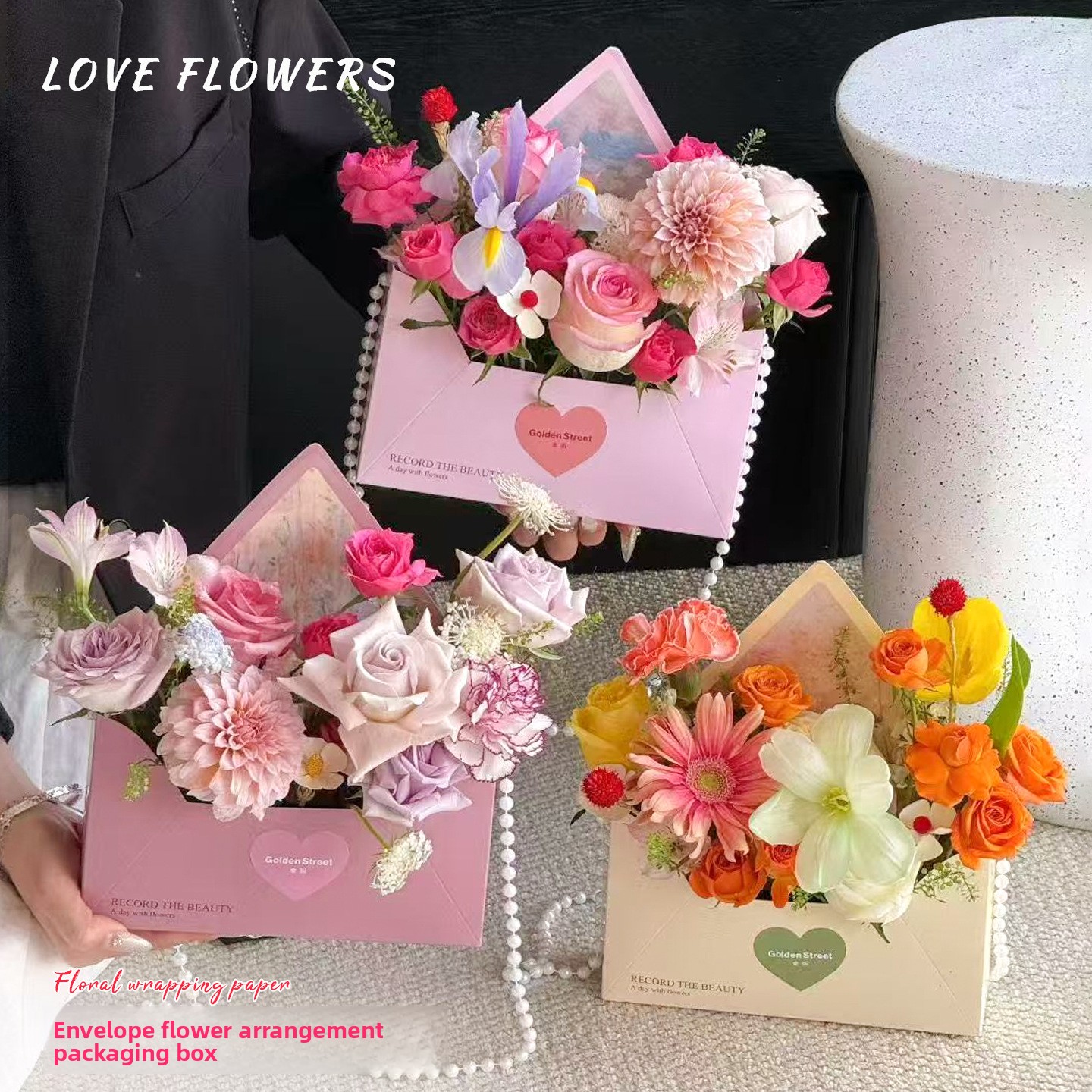 Envelope Shaped Cardboard Flow - đánh giá và giá Florist Supply Paper